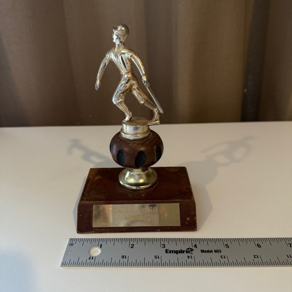 Vintage‎ 1968 E.C.L.L. Minors Baseball Trophy - Cherin Co. Sports Collectible